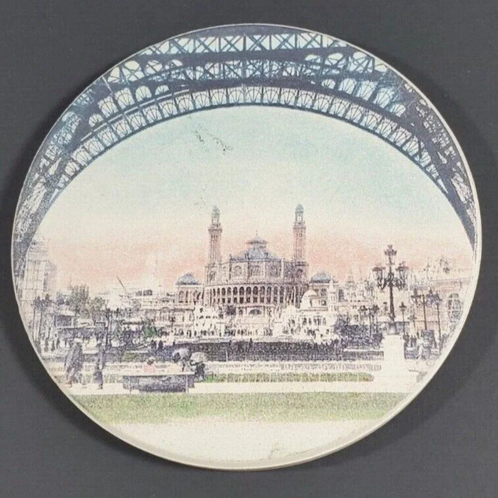 Set of 4 Paris Coasters, Heavyweight Vintage Parisian Scenes, 4 inches Wide